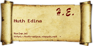 Huth Edina névjegykártya